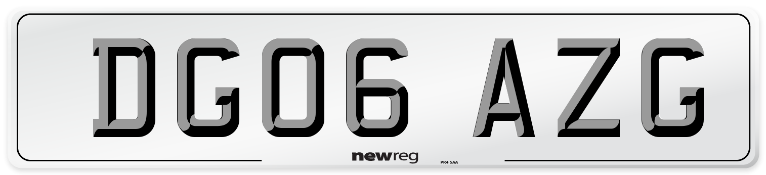 DG06 AZG Number Plate from New Reg